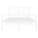 Metal Bed Frame with Headboard and Footboard White 120x190 cm 4FT Small Double.