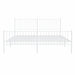 Metal Bed Frame with Headboard and Footboard White 183x213 cm.