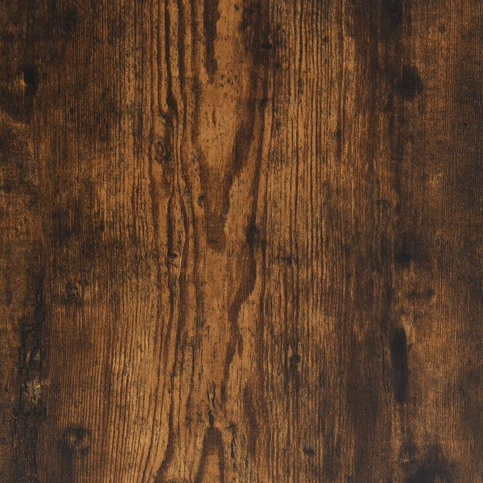 Desk Smoked Oak Engineered Wood and Iron 100 cm