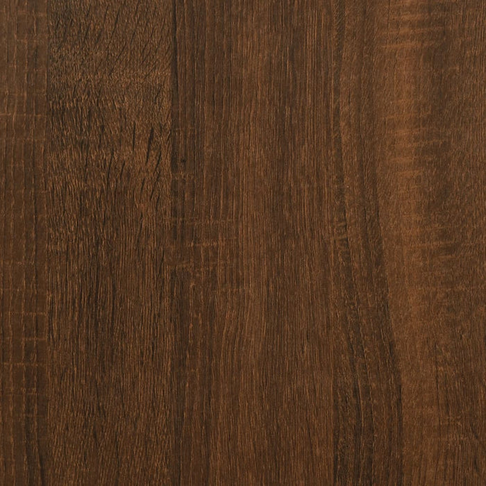 Desk Brown Oak Engineered Wood and Iron 100 cm