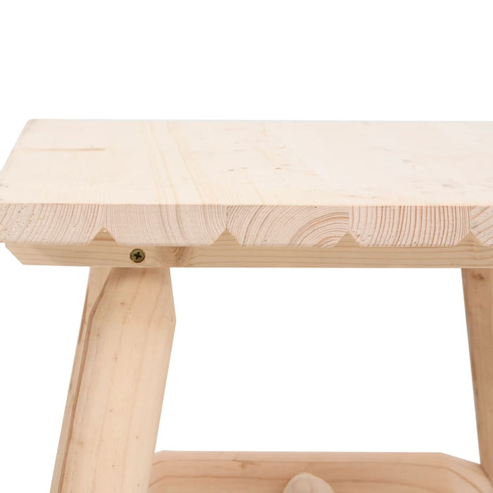 Side Table Solid Wood Spruce 49 cm