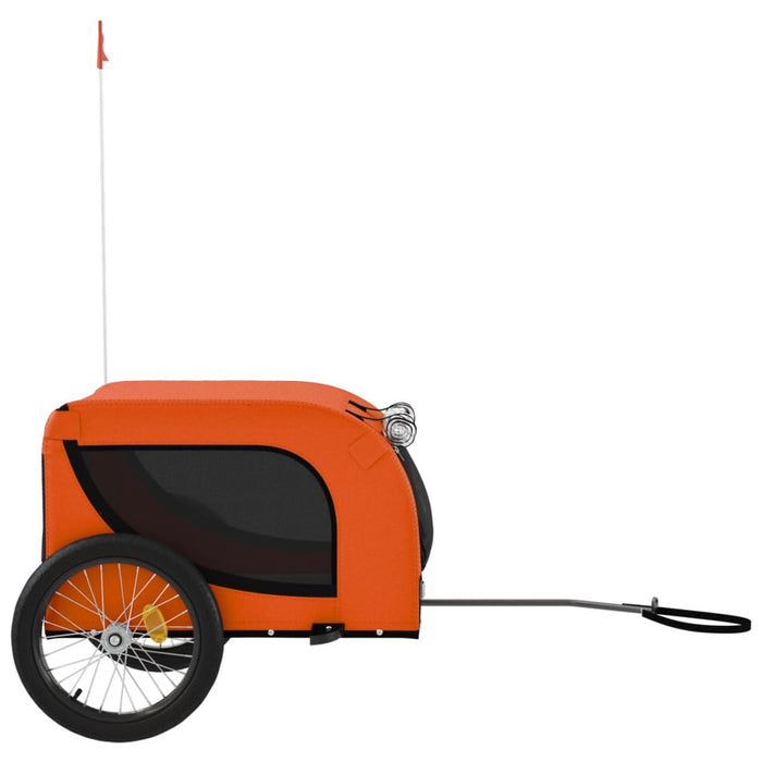 Dog Bike Trailer Orange and Black