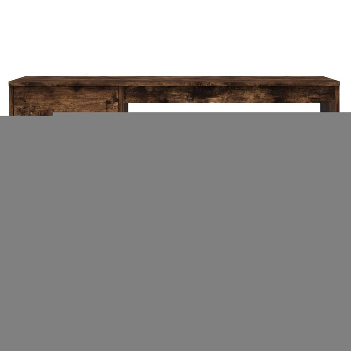 Desk with Drawer Smoked Oak Engineered Wood 115 cm