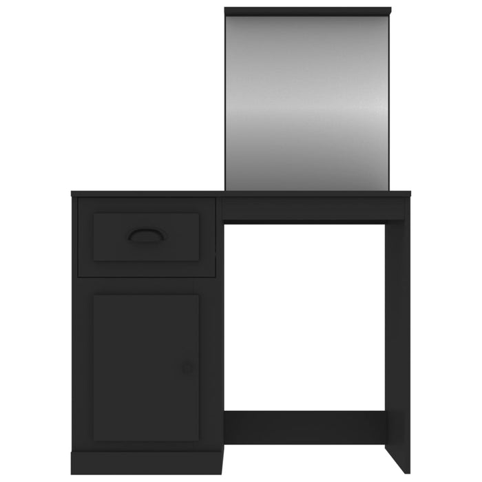 Dressing Table with Mirror Black Engineered Wood 90 cm