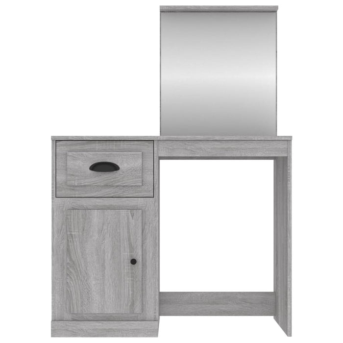 Dressing Table with Mirror Grey Sonona Engineered Wood 90 cm