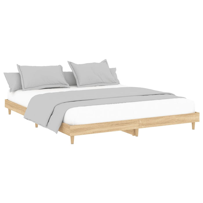 Bed Frame Sonoma Oak Engineered Wood 200 cm