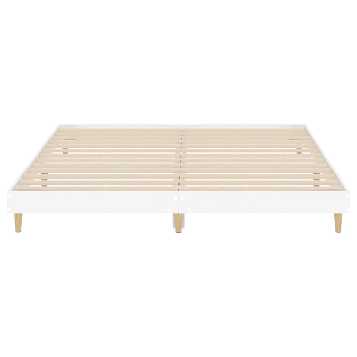 Bed Frame White Engineered Wood 180 cm