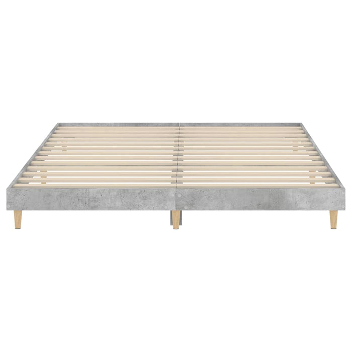 Bed Frame Concrete Grey Engineered Wood 160 cm