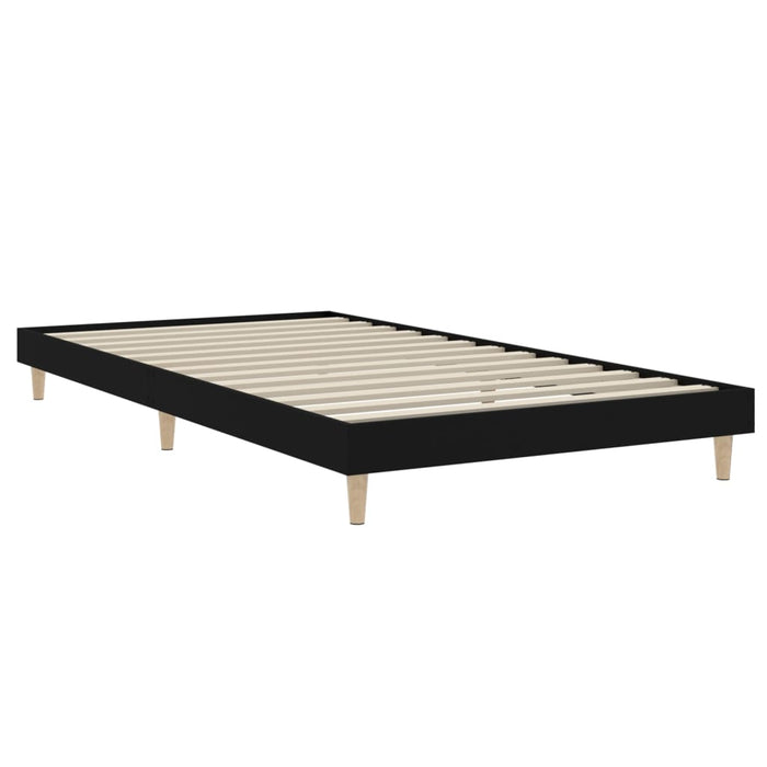 Bed Frame Black Engineered Wood 100 cm