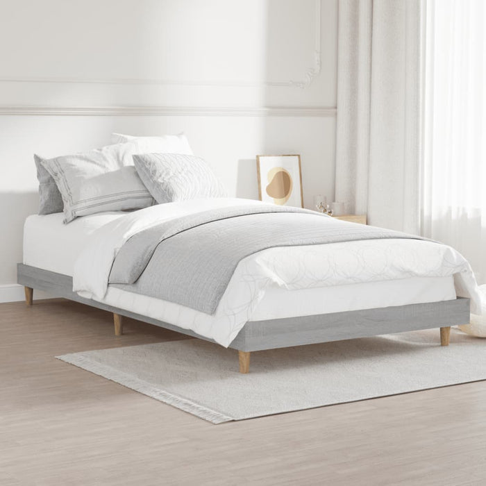 Bed Frame Grey Sonoma Engineered Wood 100 cm