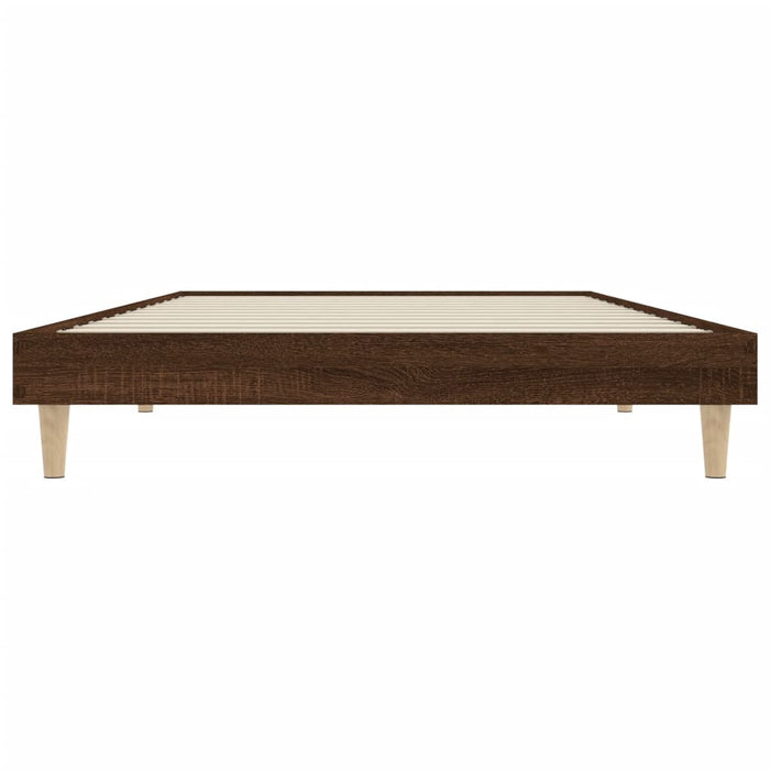 Bed Frame Brown Oak Engineered Wood 100 cm