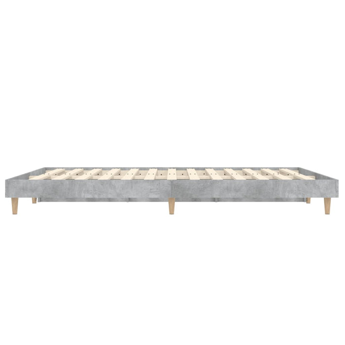 Bed Frame Concrete Grey Engineered Wood 140 cm