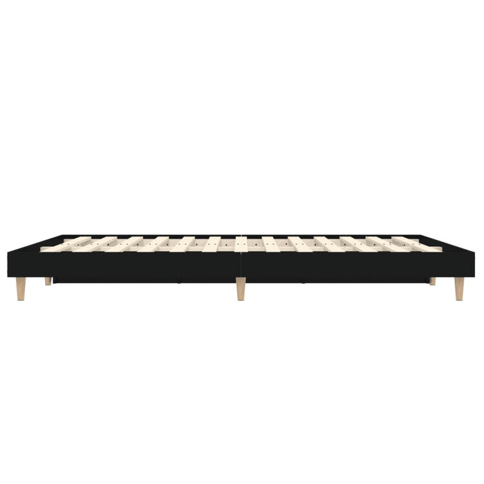 Bed Frame Black Engineered Wood 135 cm