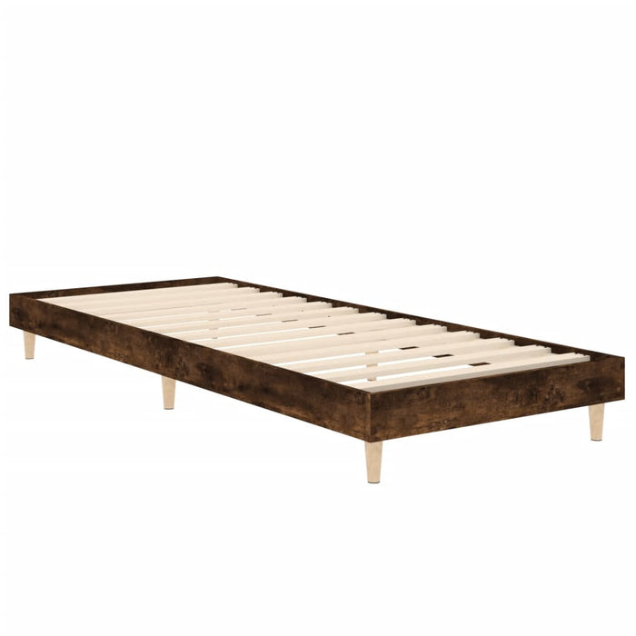 Bed Frame Smoked Oak Engineered Wood 75 cm