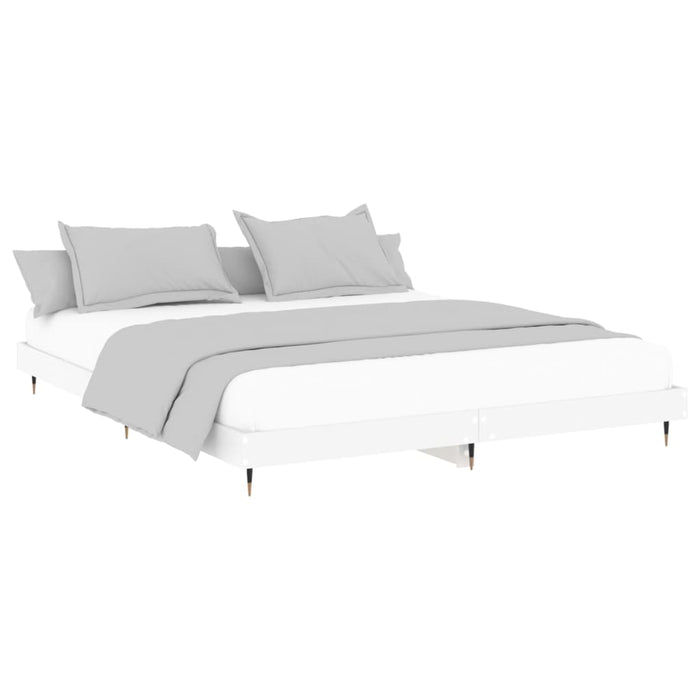 Bed Frame White 6FT Super King Engineered Wood
