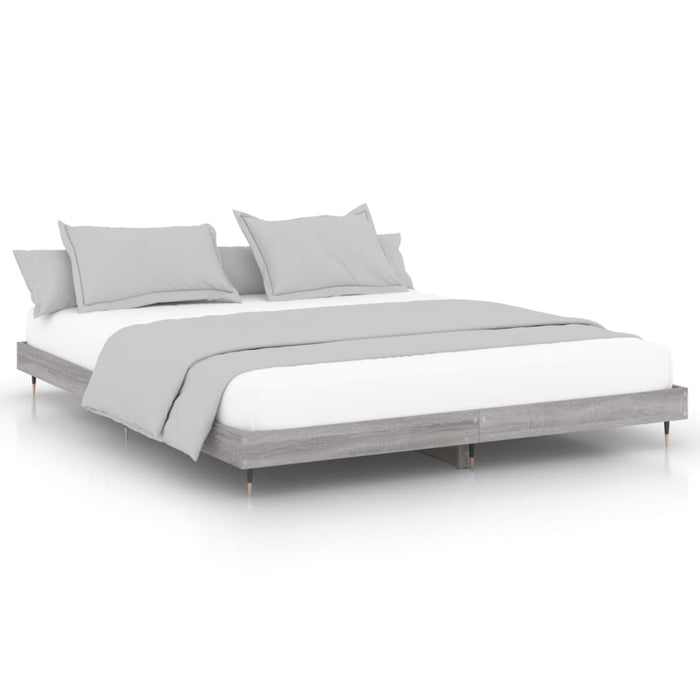 Bed Frame Grey Sonoma 6FT Super King Engineered Wood