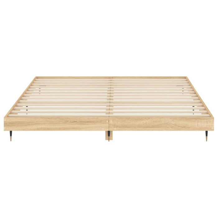 Bed Frame Sonoma Oak Engineered Wood 120 cm