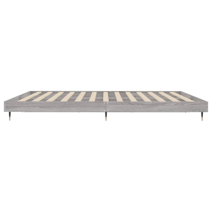 Bed Frame Grey Sonoma Engineered Wood 120 cm