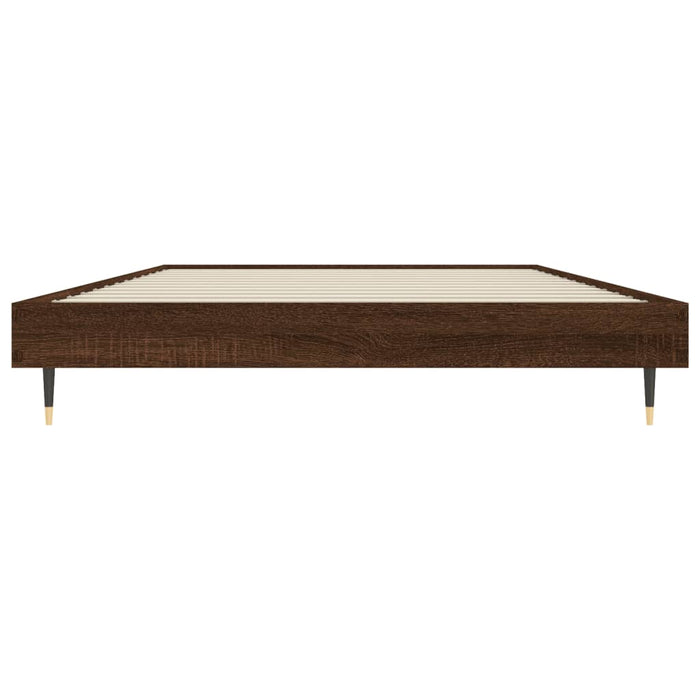 Bed Frame Brown Oak Engineered Wood 100 cm