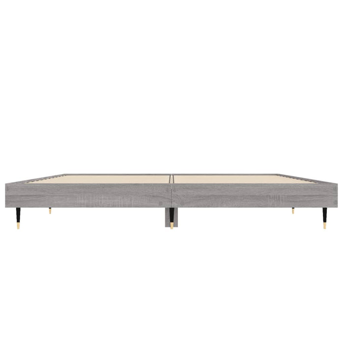 Bed Frame Grey Sonoma Engineered Wood 140 cm