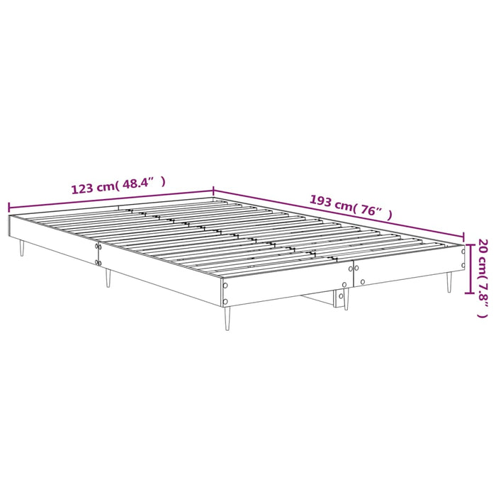 Bed Frame Black 4FT Small Double Engineered Wood