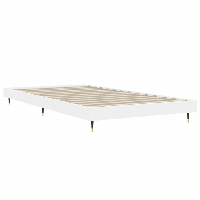 Bed Frame White 3FT Single Engineered Wood