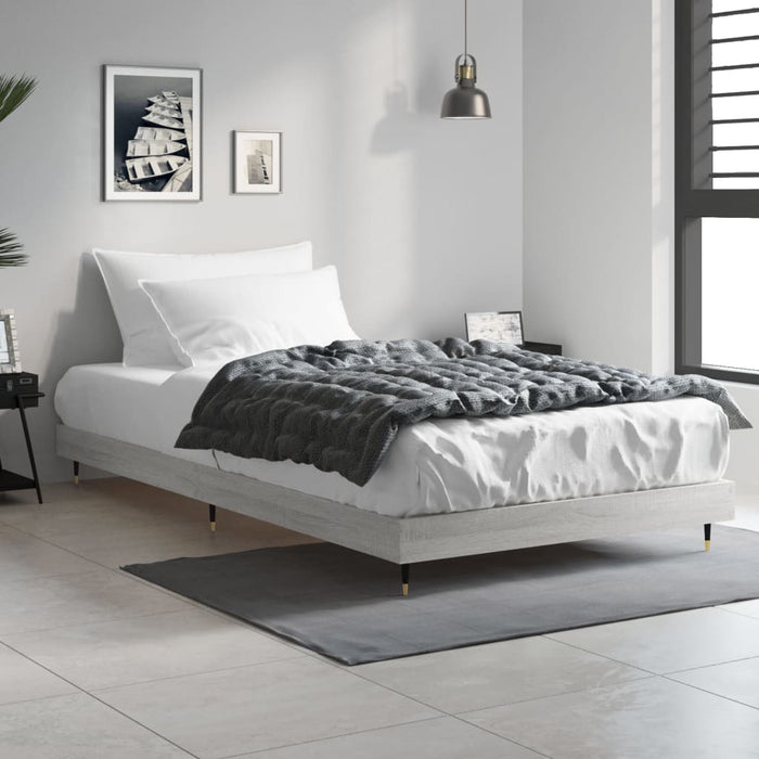 Bed Frame Grey Sonoma 3FT Single Engineered Wood