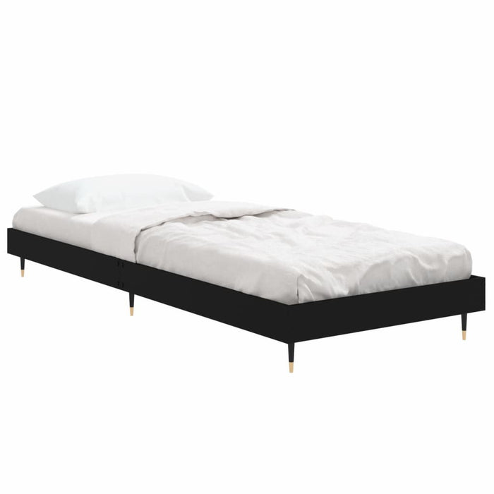 Bed Frame Black 2FT6 Small Single Engineered Wood