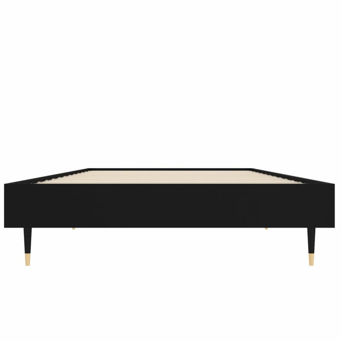 Bed Frame Black 2FT6 Small Single Engineered Wood