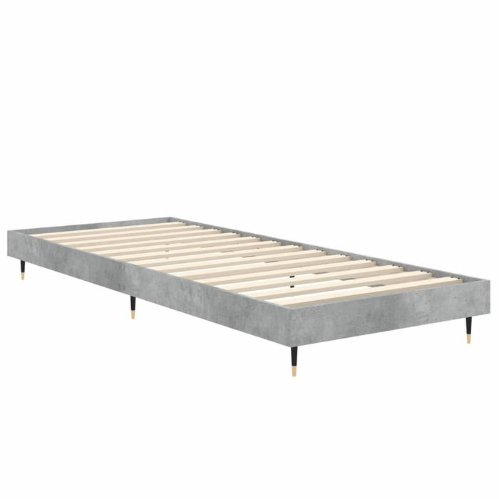 Bed Frame Concrete Grey 2FT6 Small Single Engineered Wood