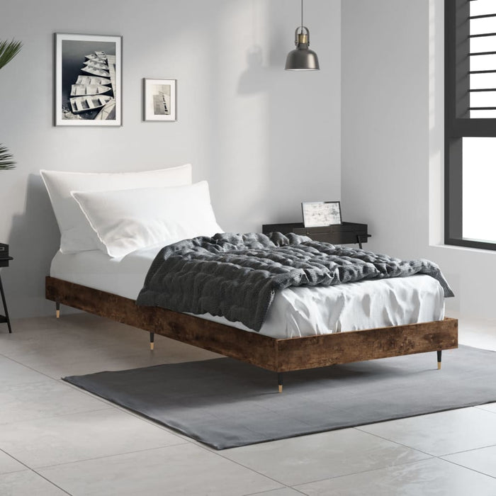 Bed Frame Smoked Oak 2FT6 Small Single Engineered Wood