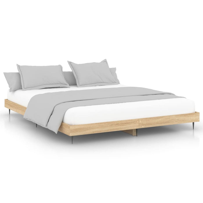 Bed Frame Sonoma Oak Engineered Wood 200 cm