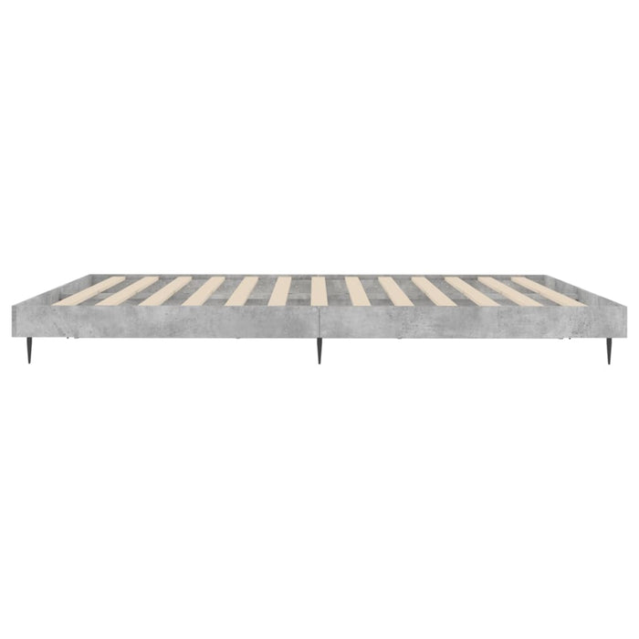Bed Frame Concrete Grey Engineered Wood 200 cm