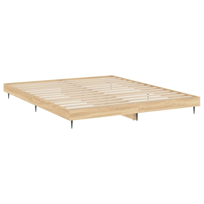 Bed Frame Sonoma Oak 5FT King Size Engineered Wood