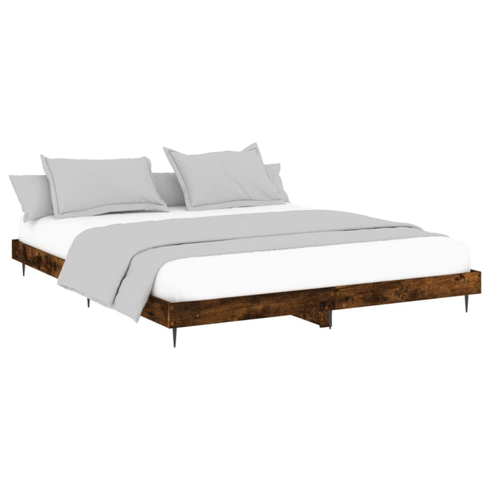 Bed Frame Smoked Oak 5FT King Size Engineered Wood