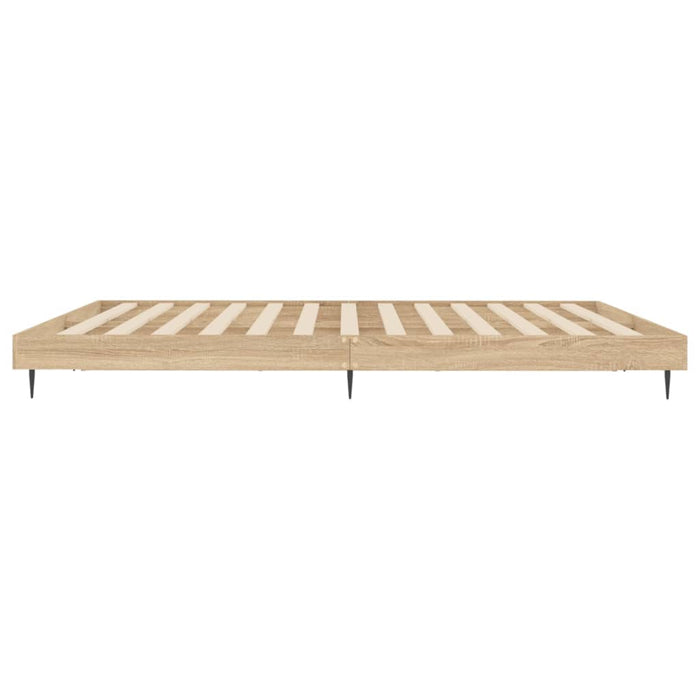 Bed Frame Sonoma Oak Engineered Wood 120 cm