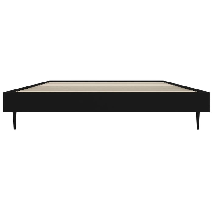 Bed Frame Black Engineered Wood 90 cm