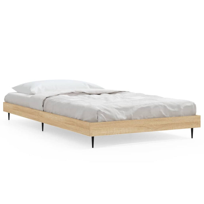 Bed Frame Sonoma Oak Engineered Wood 90 cm