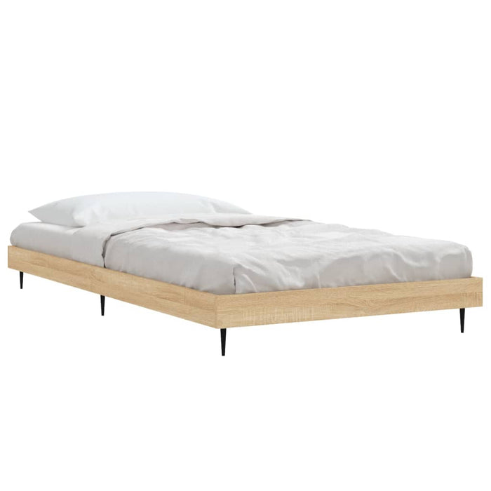 Bed Frame Sonoma Oak Engineered Wood 90 cm
