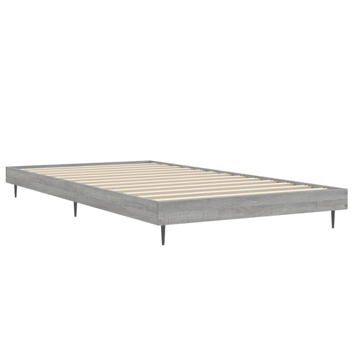 Bed Frame Grey Sonoma Engineered Wood 90 cm