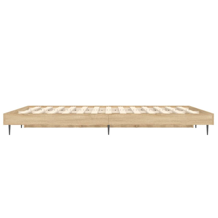 Bed Frame Sonoma Oak Engineered Wood 140 cm