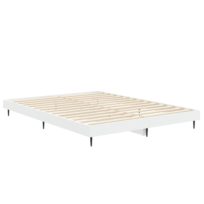 Bed Frame White 4FT6 Double Engineered Wood