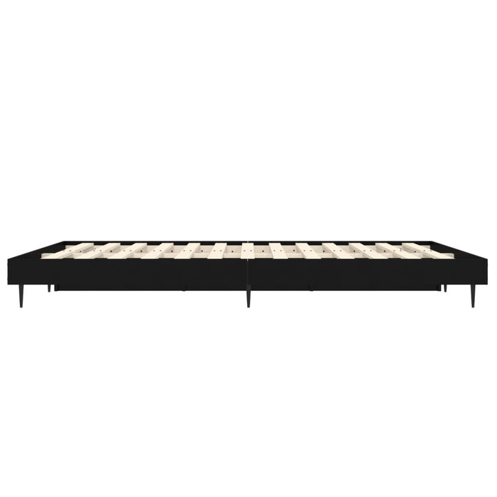 Bed Frame Black 4FT6 Double Engineered Wood