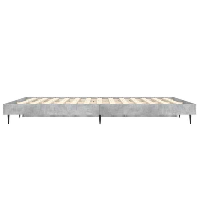 Bed Frame Concrete Grey 4FT6 Double Engineered Wood