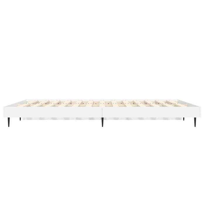 Bed Frame White 4FT Small Double Engineered Wood