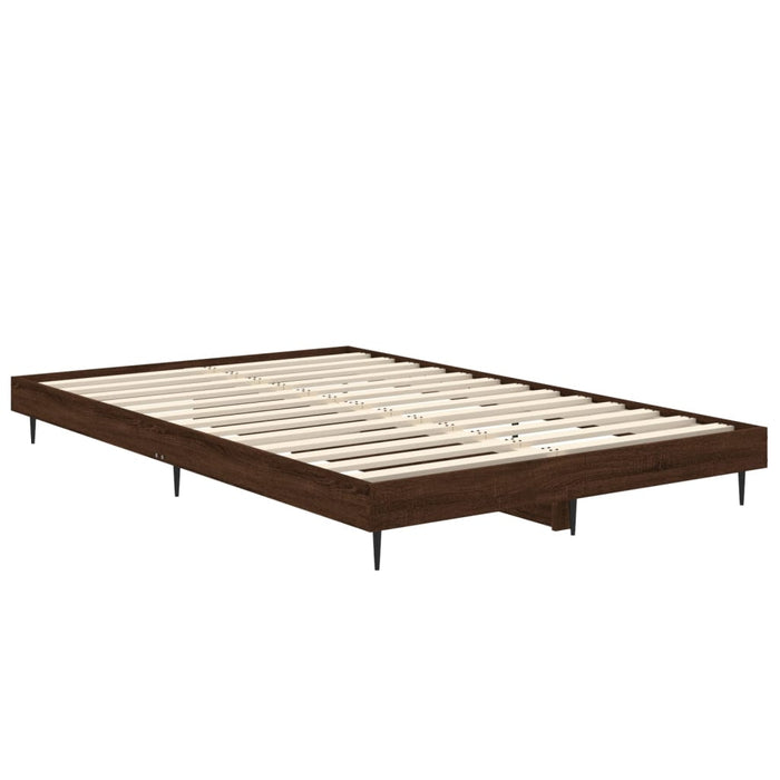 Bed Frame Brown Oak 4FT Small Double Engineered Wood