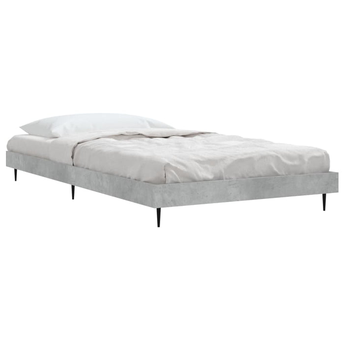 Bed Frame Concrete Grey 3FT Single Engineered Wood