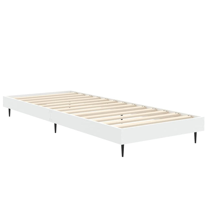 Bed Frame White 2FT6 Small Single Engineered Wood