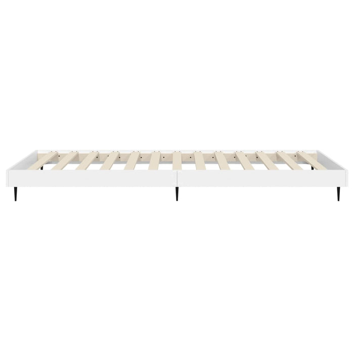Bed Frame White 2FT6 Small Single Engineered Wood