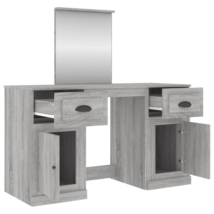 Dressing Table with Mirror Grey Sonoma 130 cm